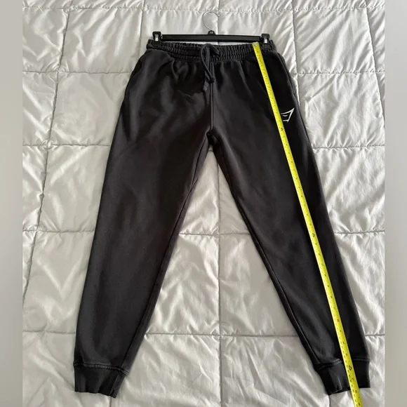 Gymshark EUC Black Tapered Joggers Athletic Fleece Sweatpants Menβs M Gym Fit - Picture 10 of 16